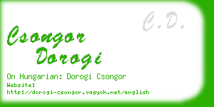 csongor dorogi business card